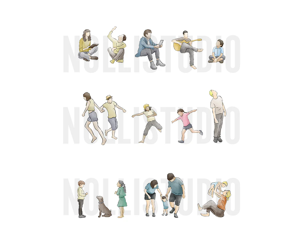 Watercolour People PNG Set - Image 3